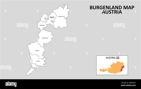 Mapa Burgenland Mapa Estatal Y Distrital De Burgenland Mapa