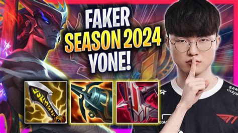 FAKER TRIES YONE IN NEW SEASON 2024 T1 Faker Plays Yone MID Vs Ahri