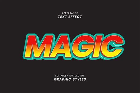 Magic Text Effect With Colorful 3d Letters 11709044 Vector Art At Vecteezy