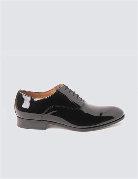 Men S Lace Up Shoe With Rubber Heel In Black Hawes Curtis UK