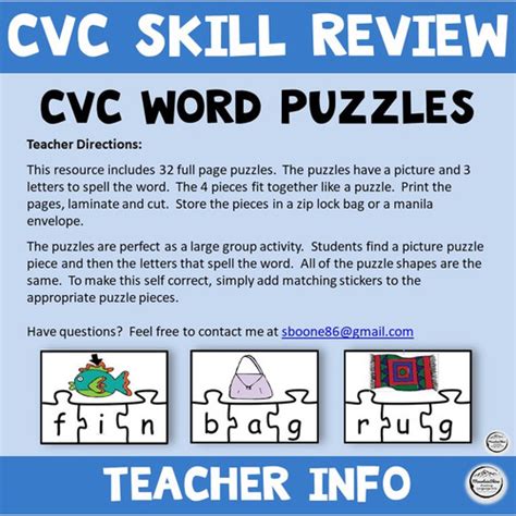 Cvc Words Short Vowels Clip Cards With Nonsense Words