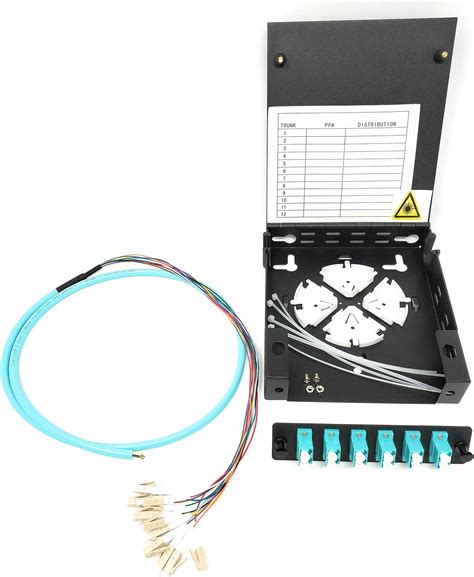 Ultra Spec Cables 12 Port Wall Mount Fiber Enclosure With Spool Om3 Multimode Lc Upc Kit