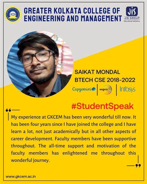 Student Testimonials 2022 - Greater Kolkata College of Engineering ...