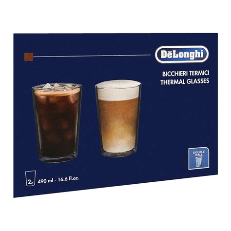 Buy DeLonghi Thermal Glasses 2x 490ml DLSC319 Online At Special Price