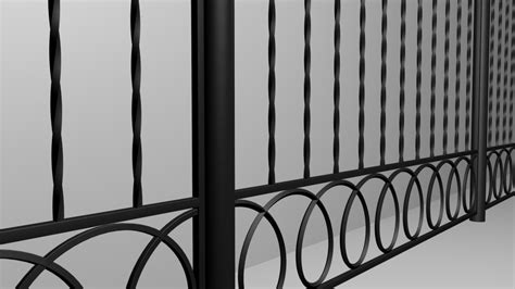 Wrought Iron Fence Free 3d Model C4d Fbx Free3d