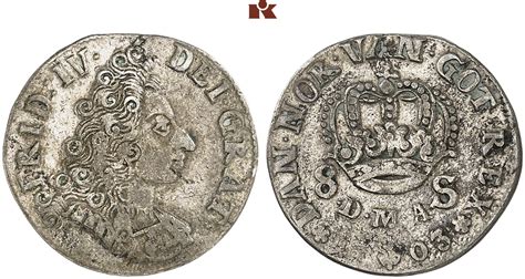 Friedrich IV 1699 1730 8 Schilling 1703 Glückstadt 2 91 g Hede 58