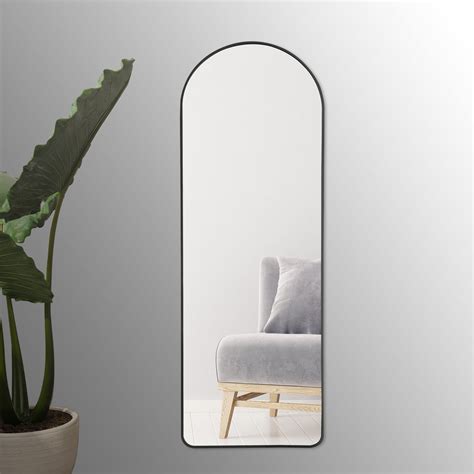 NeuType 22 In X 65 In Black Modern Floor Mirror