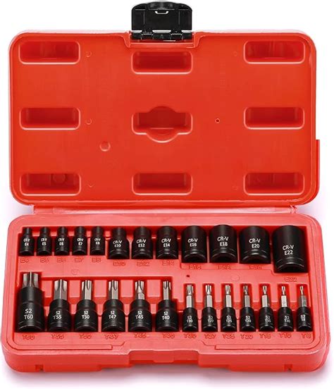 Mayouko Pcs Drive Torx Bit And External Socket Set