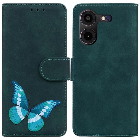 Case For Tecno Pova 5 Pro Color Printed Card Slots Wallet Butterfly