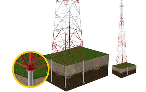 Cellphone Tower Foundation Use Goliathtech Screw Piles