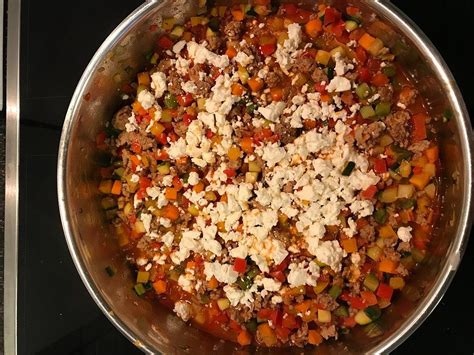 Hack Paprika Pfanne Mit Feta Chefkoch