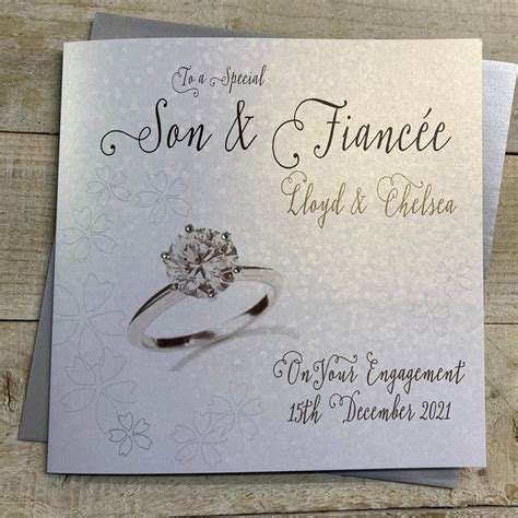 Personalised Son Fiancée Engagement Card Engagement Ring Etsy UK