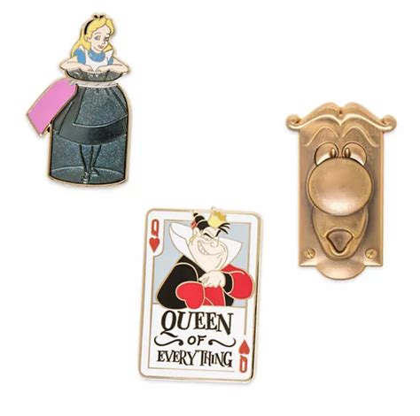 29227 Alice In Wonderland Pin Set 3 Pins Alice In Wonderland Pin