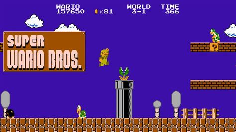 Super Mario Bros Super Wario Bros Longplay SMB Hack YouTube