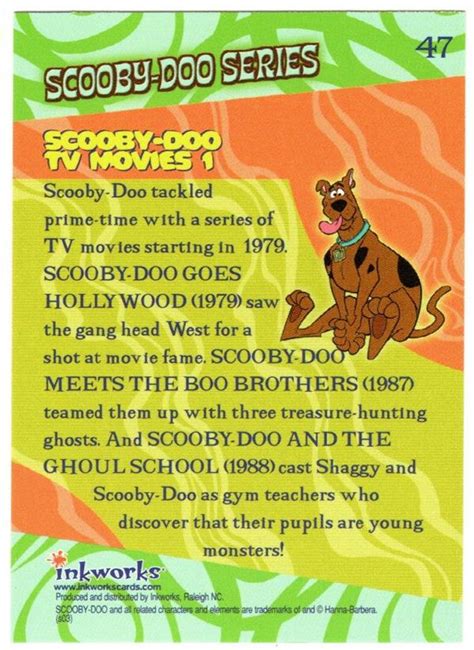 Scooby Doo Mysteries And Monsters Premium Trading Cards 47 Scooby Doo