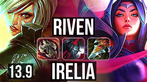 Riven Vs Irelia Top Penta 8 Solo Kills 12m Mastery 400 Games