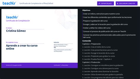 C Mo Obtener El Certificado De Completaci N Soporte Teachlr