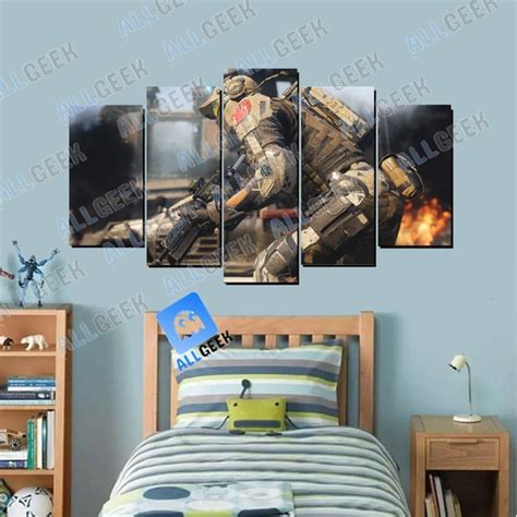 Quadro Mosaico 5 Partes Fosco Game Battlefield Ps4 Jogo Elo7