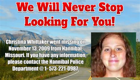 Christina Whittaker Went Missing On November 13 2009 From Hannibal