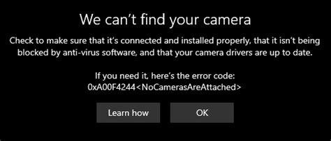 HP PCs We Can T Find Your Camera Error Is Displayed In Camera App