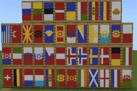 I made all the European flags in minecraft! : JackSucksAtLife