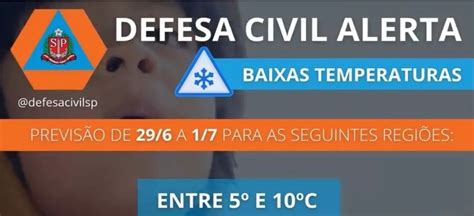 Catanduva Na Net Defesa Civil Alerta Para Baixas Temperaturas Em