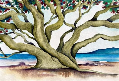 Pohutukawa Watercolour Painting