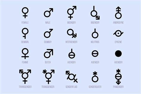 Set Of Gender Symbols Sexual Orientation Signs 4912593 Vector Art At Vecteezy