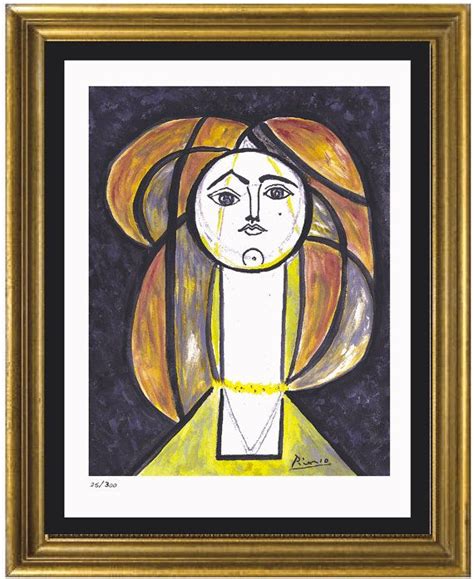 Pablo Picasso Woman In Yellow Collar Signed And Hand Numbered Etsy