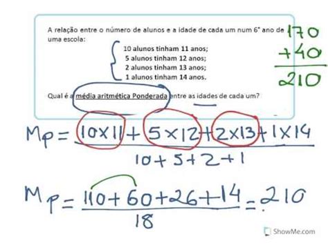 Aprenda Vídeo Aula Média Aritmética Ponderada Só Exercícios