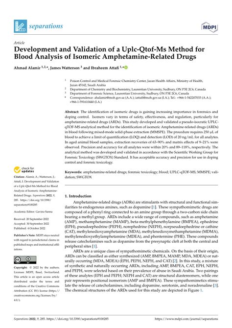 PDF Development And Validation Of A Uplc Qtof Ms Method For Blood