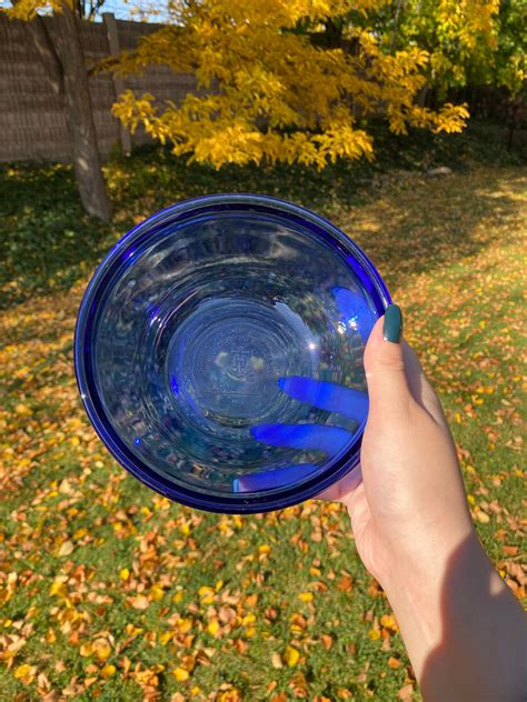 Vintage Cobalt Blue Anchor Hocking Glass Nesting Mixing Bowls Etsy