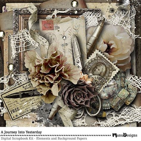 Scrapbook Kit Digital Papers Digital Scrapbooking Shabby Etsy Uk