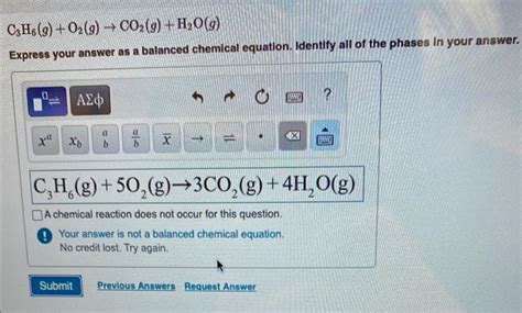 Solved C3h6go2g→co2gh2og Express Your Answer As A