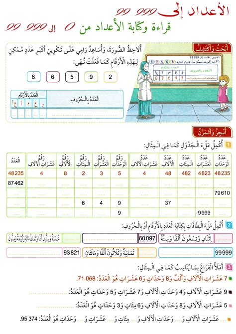 تمارين ووضعيات للفصل الثالث في الرياضيات للسنة الثالثة ابتدائي