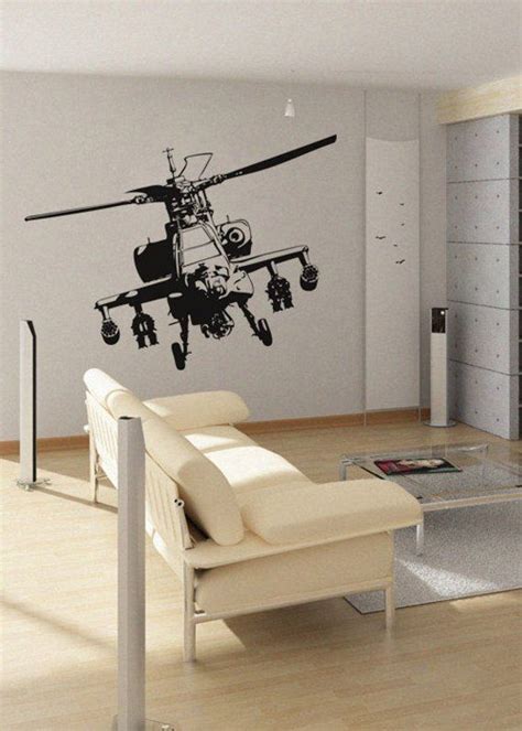 Apache Helicopter Uber Decals Wall Decal Vinyl Decor Art Sticker