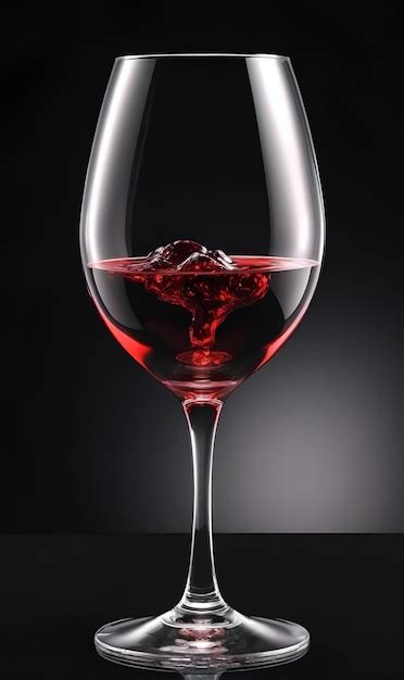 Premium Photo A Glass Of Red Wine On A Black Background