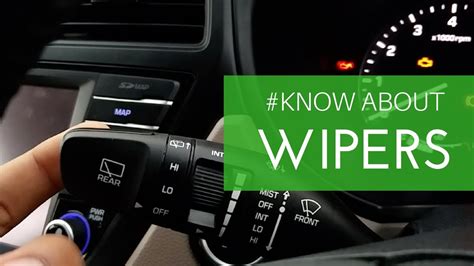 Wiper Controls And Their Proper Use Youtube