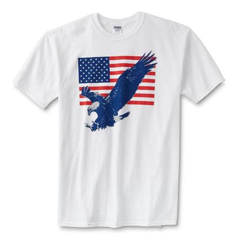 Men S Big Tall Patriotic T Shirt American Bald Eagle Usa Flag Xlt