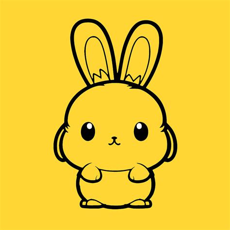 Cute Chibi Bunny Digital Art By Jarmo Piironen Pixels