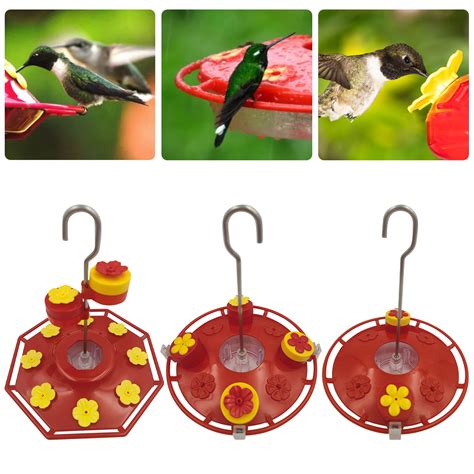 Vekome Hummingbird Feeders For Outdoors Hanging Built In Rubber Ring For Leak Proof Easy To