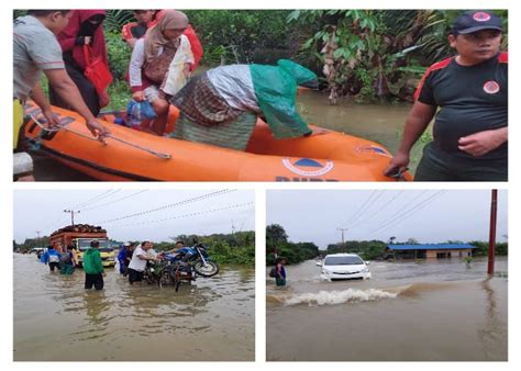 Sejumlah Desa Di Kolang Diterpa Banjir Warga Terpaksa Ditandu Batak Post