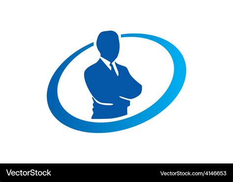 Success businessman abstract logo Royalty Free Vector Image