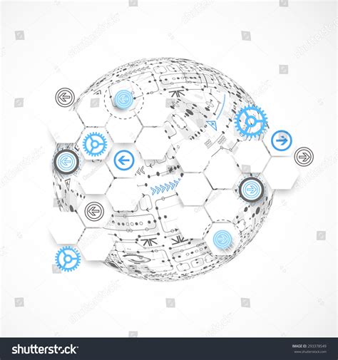 Abstract Technology Globe Background Vector Stock Vector Royalty Free