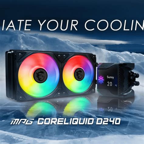 Jual MSI MPG CORELIQUID D240 LCD 240MM LIQUID AIO WATER CPU COOLER