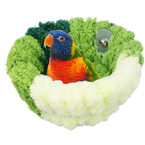 Amazon.com : GANAZONO Warm Bird Nest for Cage Plush Hanging Bird Bed