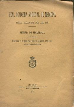 Libro REAL ACADEMIA NACIONAL DE MEDICINA SESIÓN INAGURAL DEL AÑO 1924