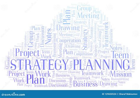 Strategy Planning Word Cloud Stock Illustration Illustration Of