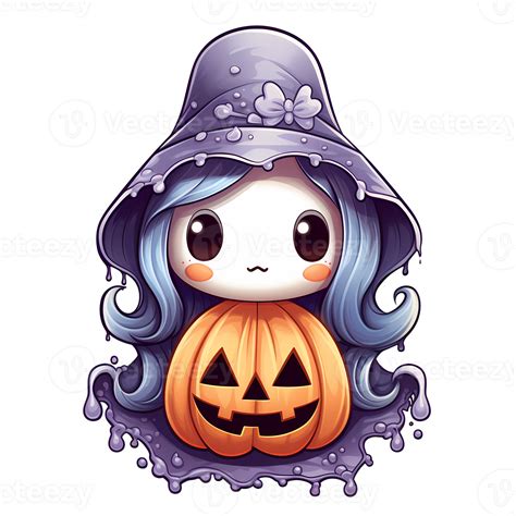 Kawaii Spooky Halloween Clipart Illustration AI Generative 29209470 PNG