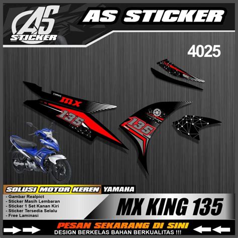 Sticker Striping Motor Yamaha Mx King 135 Stiker Semifull Desain Logo